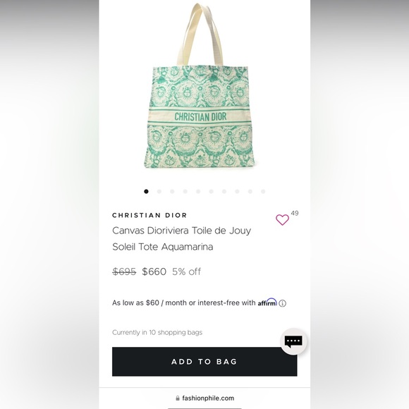 🔥NEW! RARE! DIOR•Toile de Juoy Soleil Dioriviera Tote Bag - Picture 3 of 3